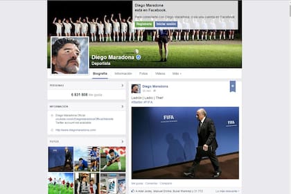 Diego Maradona y su denuncia ante el escándalo en FIFA también en FB