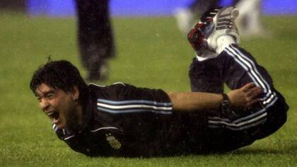 Diego Maradona y un festejo que repitió en Holanda