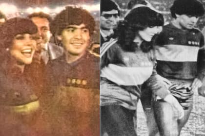 Diego Maradona y Verónica Castro durante su primer encuentro en México en 1982
