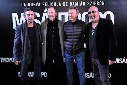 Diego Peretti, Martín Seefeld, Federico D'Elía y Alejandro Fiore, en el estreno de la película de Damián Szifron, Misántropo