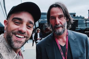 Diego Poggi viajó al Gran Premio de Gran Bretaña y se cruzó con Keanu Reeves
