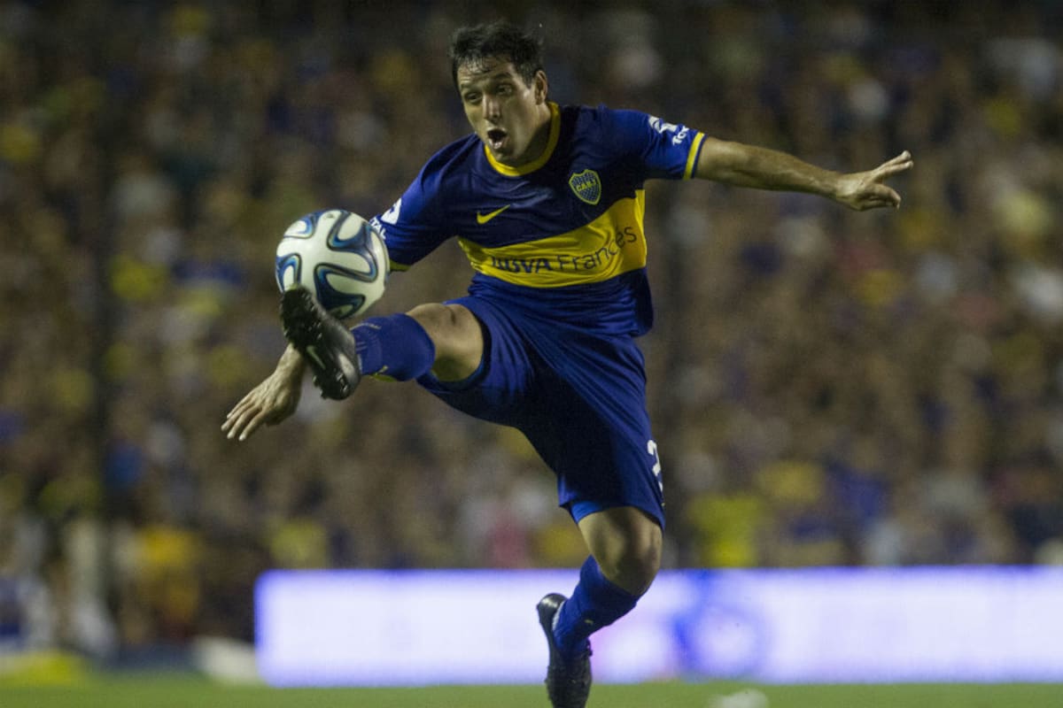 Diego Rivero, con la camiseta de Boca