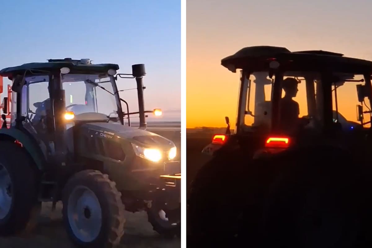 Diego Rodríguez compartió un video de su hijo Alejo, mientras manejaba un tractor que se volvió viral