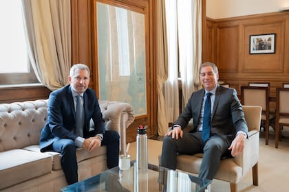 Diego Santilli con el gobernador de Entre Ríos, Rogelio Frigerio, la semana que pasó