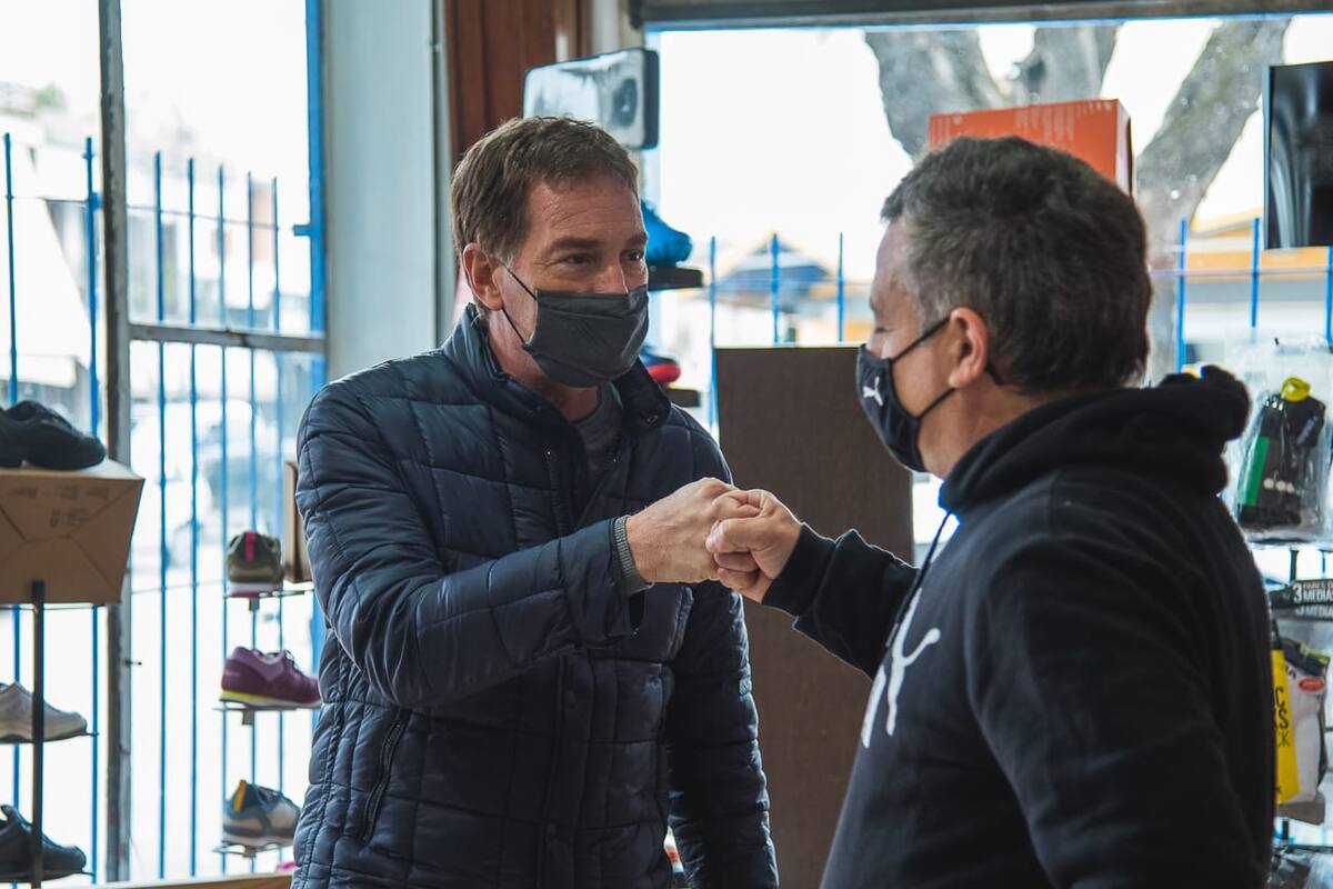 Diego Santilli, de campaña