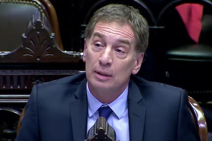Diego Santilli durante el debate por la boleta única