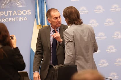Diego Santilli hoy con Bertie Benegas Lynch en la Cámara baja