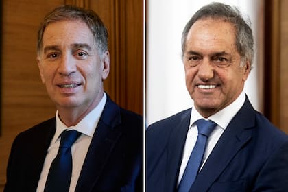 Diego Santilli, jefe de Gabinete, y Daniel Scioli, secretario de Turismo, Ambiente y Deportes