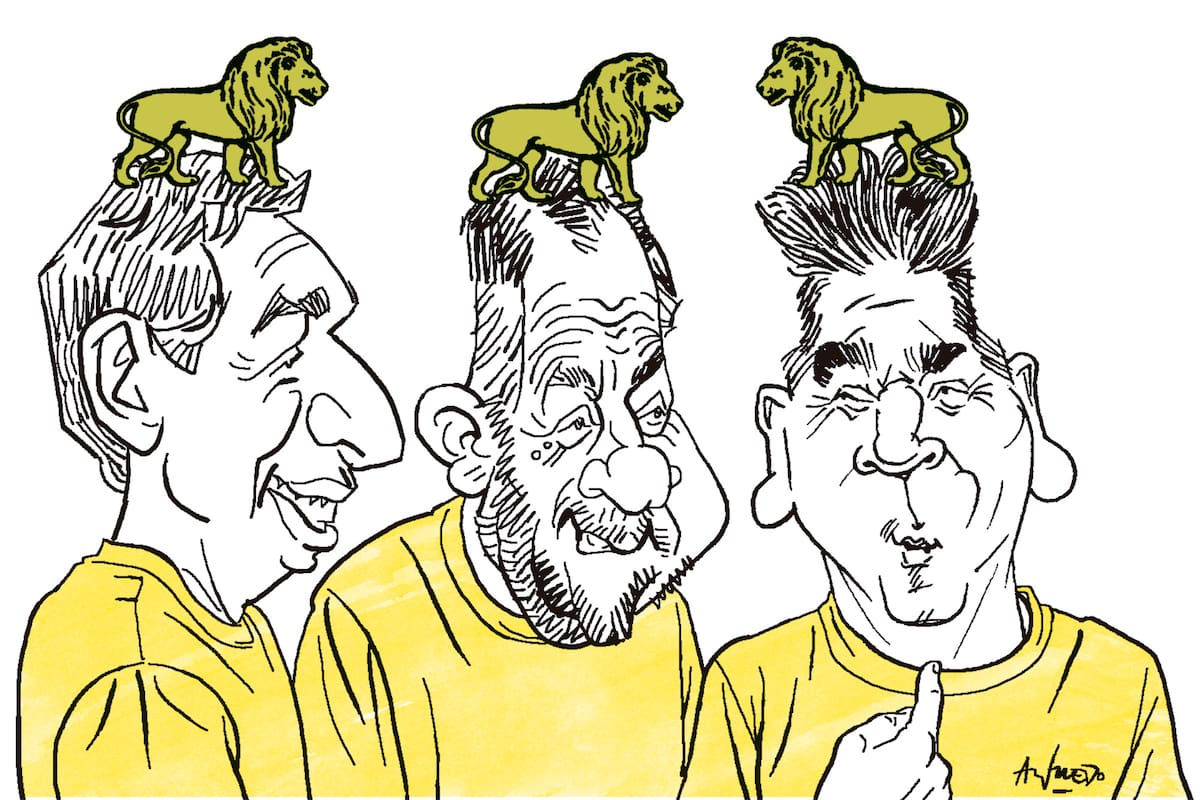 Diego Santilli, Luis Juez y Cristian Ritondo