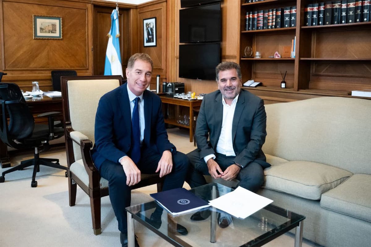Diego Santilli, ministro del Interior, y el diputado nacional Cristian Ritondo, titular de Pro bonaerense