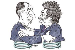 Diego Santilli y Javier Milei