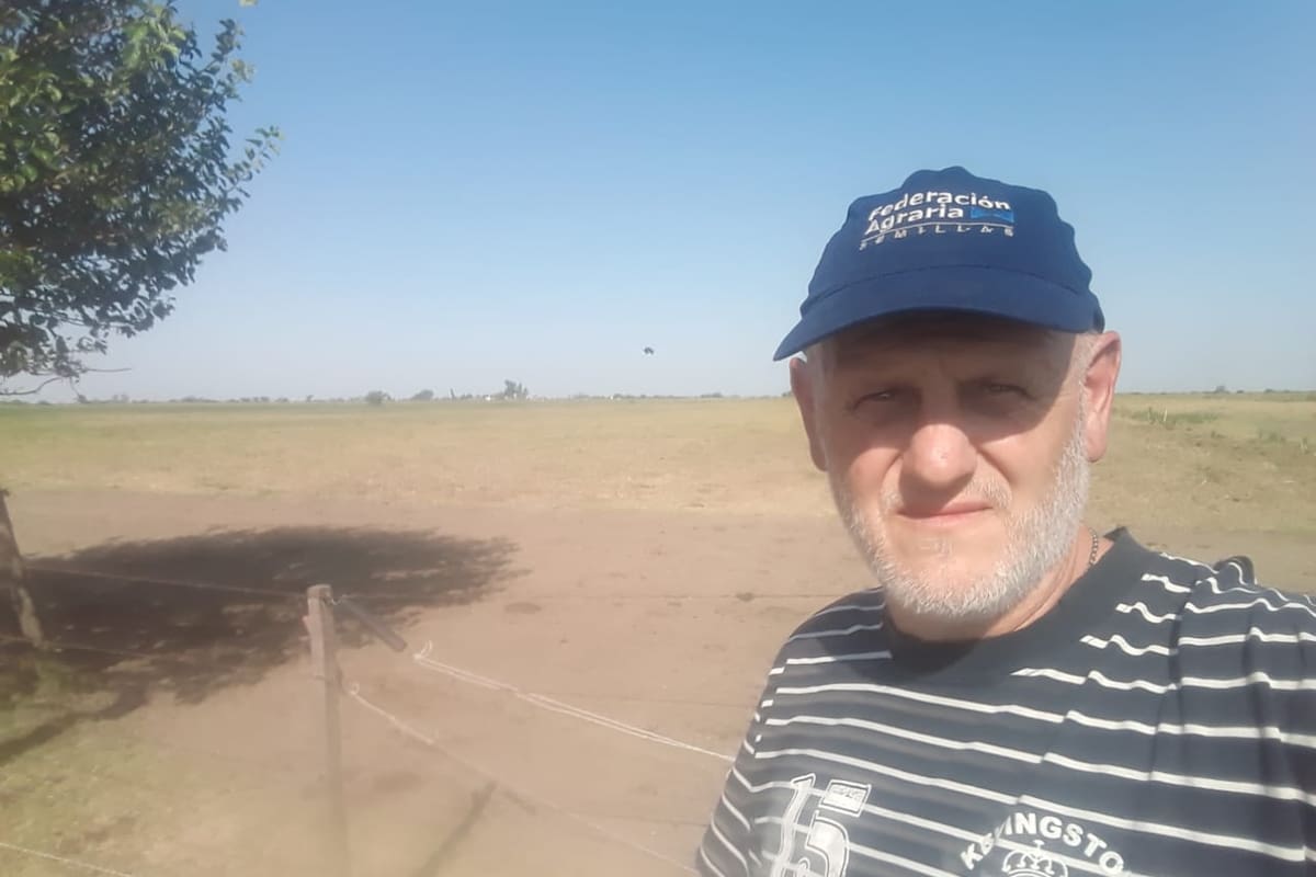Diego Sara, un productor de la zona de Presidente Roca, Santa Fe.