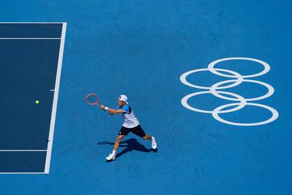Diego Schwartzman, en acción durante el partido
