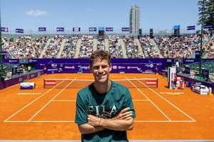 Diego Schwartzman, en el court central del Buenos Aires; el Peque se retirará como jugador profesional en el Argentina Open 2025