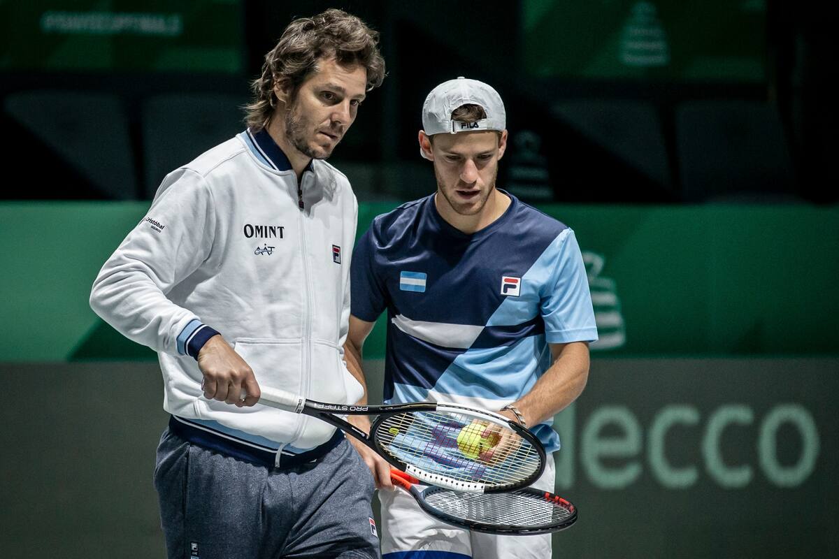 Diego Schwartzman, la carta principal del equipo argentino de Copa Davis, y Gastón Gaudio, que ante Belarús en el BALTC podría tener su última serie como capitán.