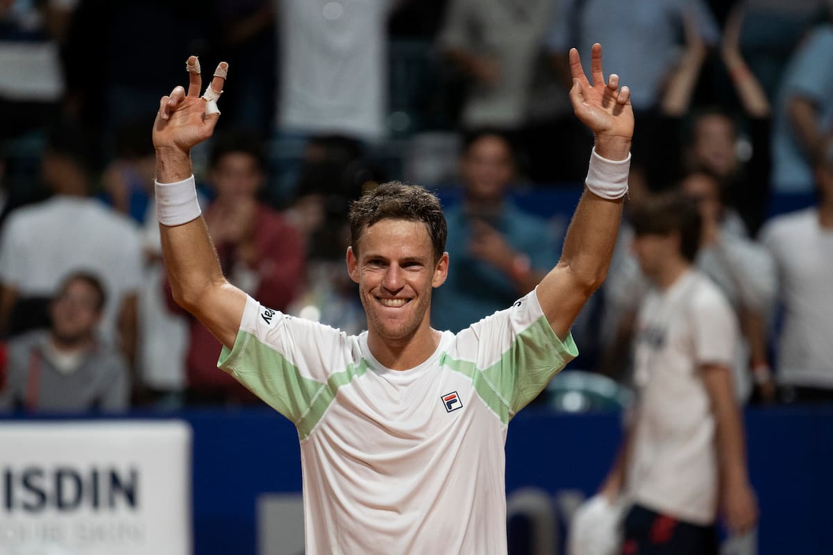 Diego Schwartzman sonríe después de una dura batalla contra Jaume Munar