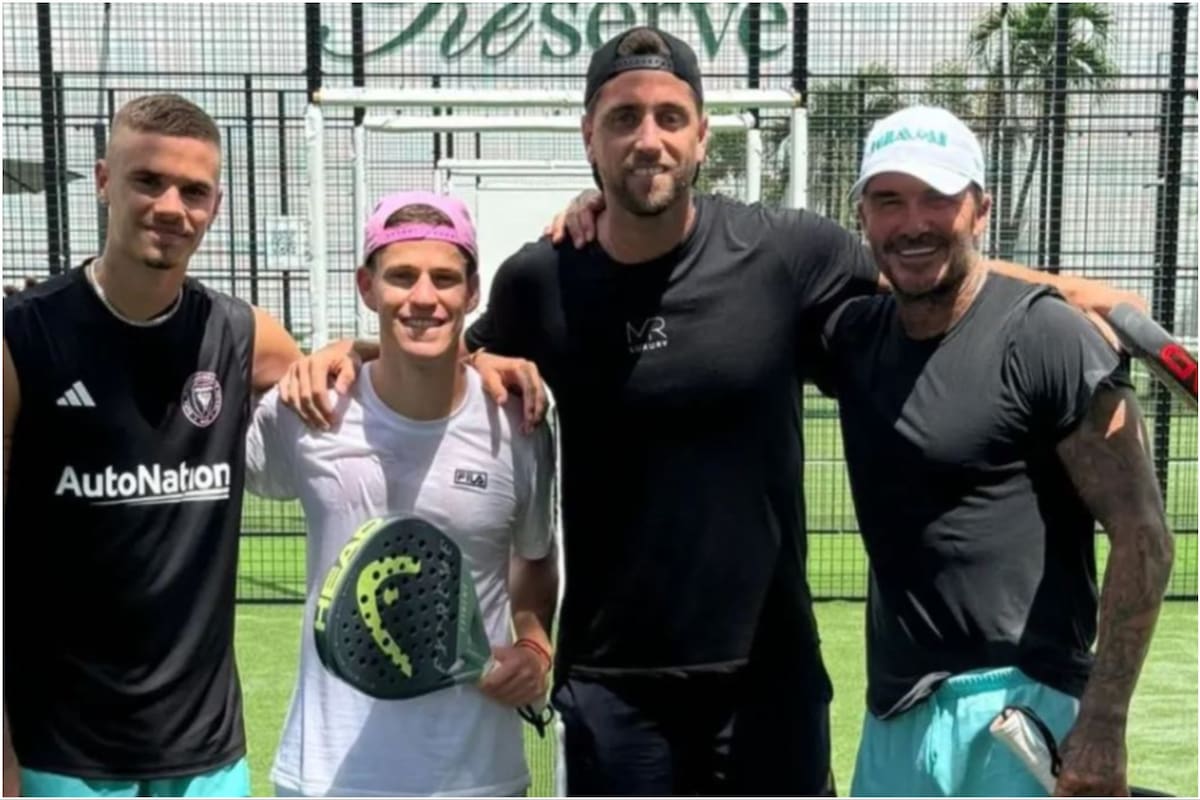 Diego Schwartzman y David Beckham disputaron un partido de pádel en los Estados Unidos