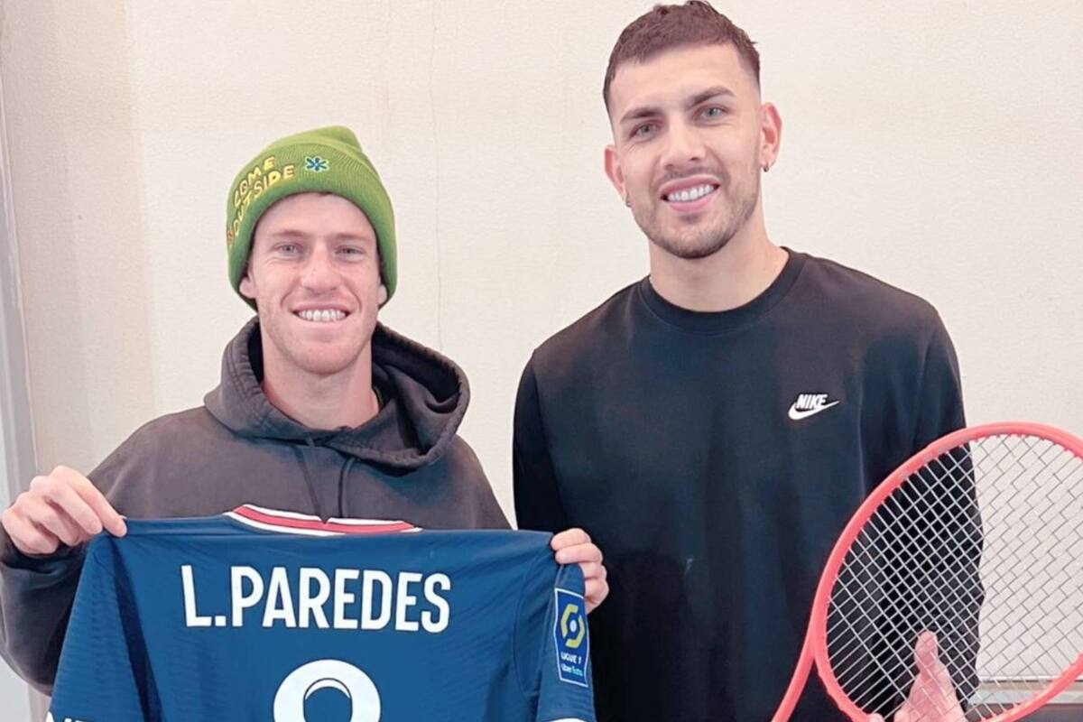 Diego Schwartzman y Leandro Paredes