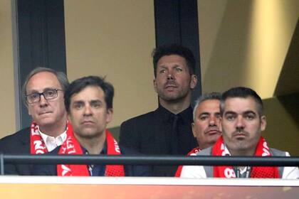Simeone en el palco