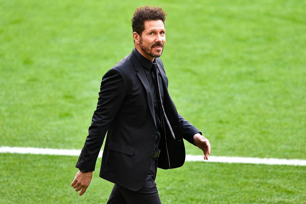 Diego Simeone. satisfecho luego del triunfo de Atlético de Madrid