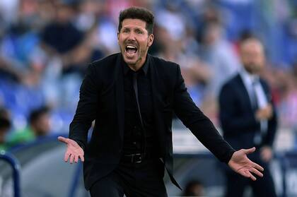 Diego Simeone vivió el partido con la intensidad de siempre