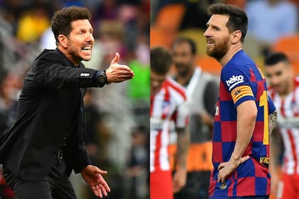 Diego Simeone y Lionel Messi, protagonistas argentinos en la segunda semifinal de la Supercopa española