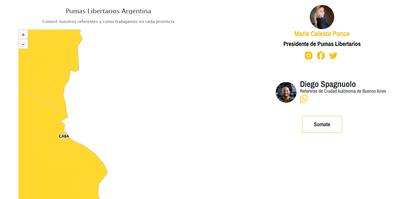 Diego Spagnuolo, un integrante de los "pumas libertarios", la agrupación de Ponce