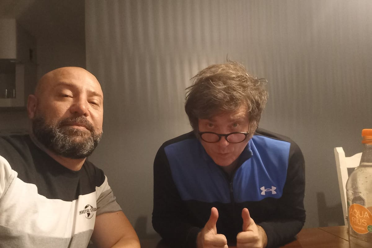 Diego Spagnuolo y Javier Milei, en 2023