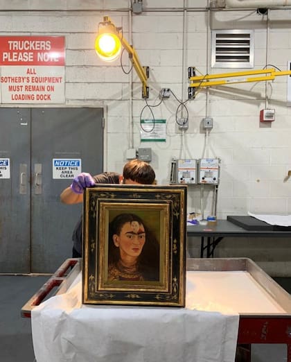 "Diego y yo" permaneció hasta el viaje a Buenos Aires en un almacén de arte en Nueva York, en un depósito exclusivo para Costantini