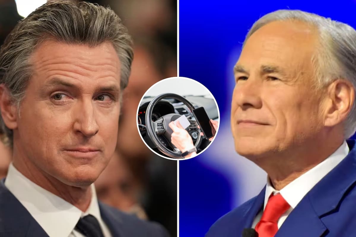Diferencias entre las licencias de conducir de California (gobernada por Gavin Newsom) y Texas (gobernado por Greg Abbott)