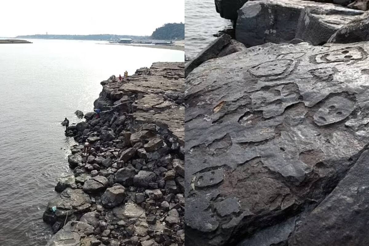 Diferentes rostros tallados fueron hallados en el lecho del río Negro en Brasil