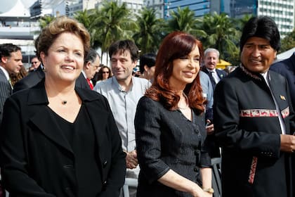 Dilma, Cristina y Evo en la misa de Copacabana