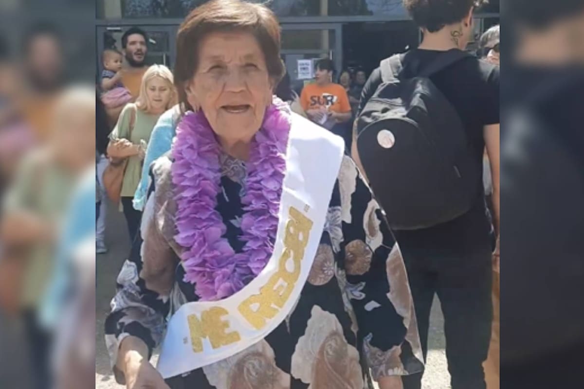 Dionisia tiene 87 años y se recibió de psicóloga (Captura video)