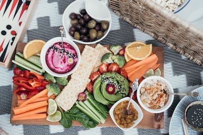 Dips y pastitas con verduras