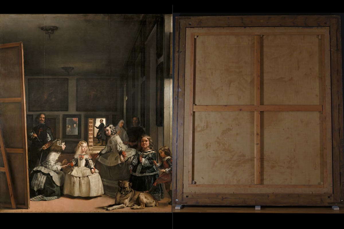 Díptico de "Las Meninas" de Diego Velázquez y "Verso (Las meninas)", 2018 de Vik Muniz