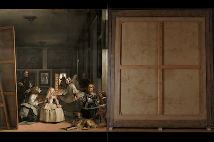 Díptico de "Las Meninas" de Diego Velázquez y "Verso (Las meninas)", 2018 de Vik Muniz