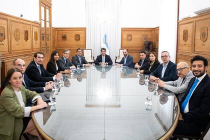 Diputados y senadores de la UCR, este jueves en la Casa Rosada