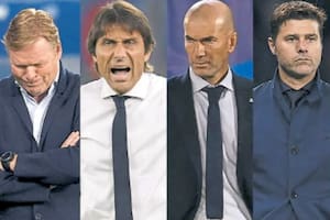 Directores tecnicos Koeman ,conte, Zidane Pochettino