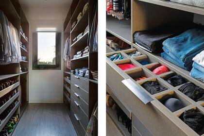 Diseñado por el Estudio AT Arqs. y organizado por ‘Sos En Orden’, el vestidor es un espacio absolutamente estético y funcional.