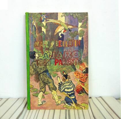 Diseño artesanal de acrílico y témpera sobre tela para el libro Pájaro Transparente, de Mario Bellatin, realizado por Javier Barilaro y editado por Mansalva.