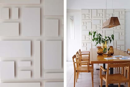 Diseño del dueño de casa, la lámpara se hizo con una plancha de hierro doblada sostenida por tensores.