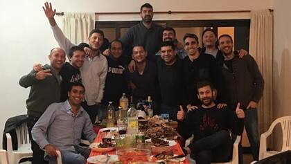 Disfrutando con amigos.