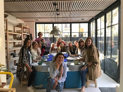 Disfrutando de una de sus clases.