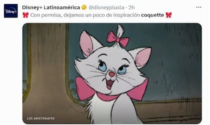 Disney se subió a la tendencia coquette con este personaje de Los Aristogatos