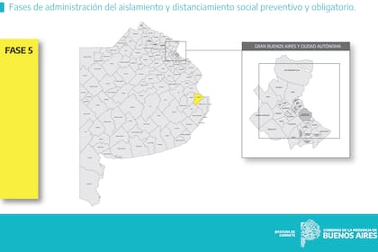 Distintas fases de aislamiento en la Provincia de Buenos AIres
