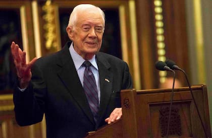 Distintas figuras del Partido Demócrata elogiaron la carrera y el liderazgo de Carter (Neil Hall/Pool Photo vía AP, Archivo)