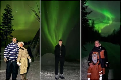 Distintas personalidades del espectáculo y el deporte eligieron ir a ver las auroras boreales este año