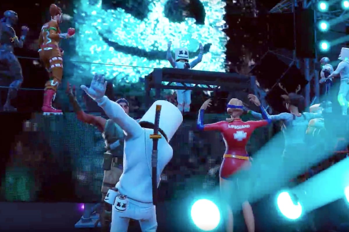 DJ Marshmello dio un histórico show dentro del juego Fortnite