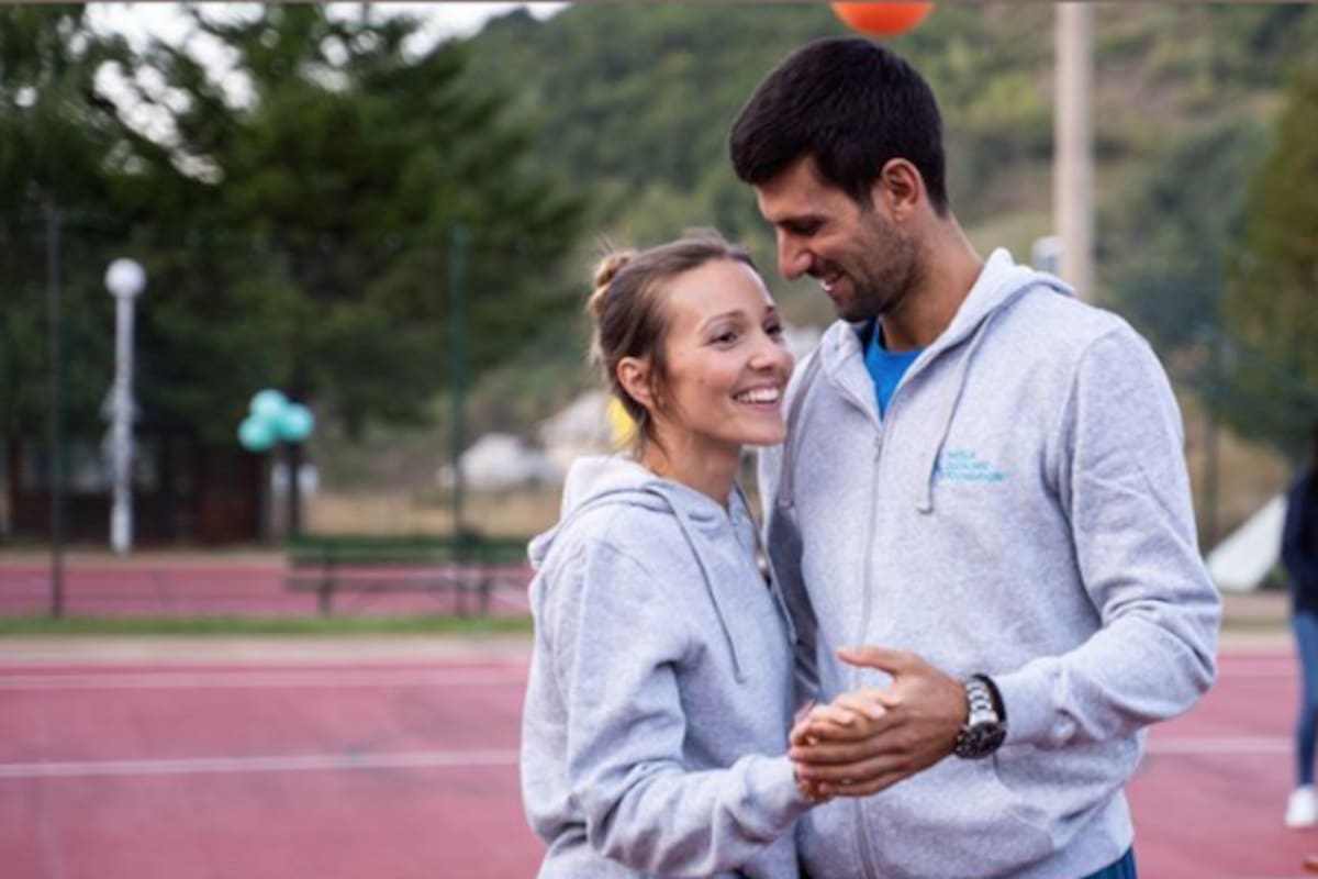 Djokovic compartió en sus redes una serie de fotos con su mujer Jelena. Fuente: Instagram