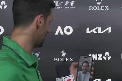 Djokovic en diálogo con Del Potro luego del triunfo ante Sinner